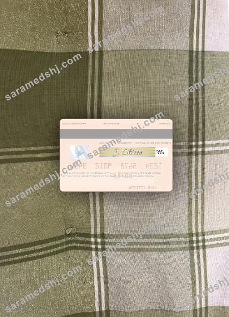 Serbia The Banca Intesa a.d. Beograd visa debit card photolook back